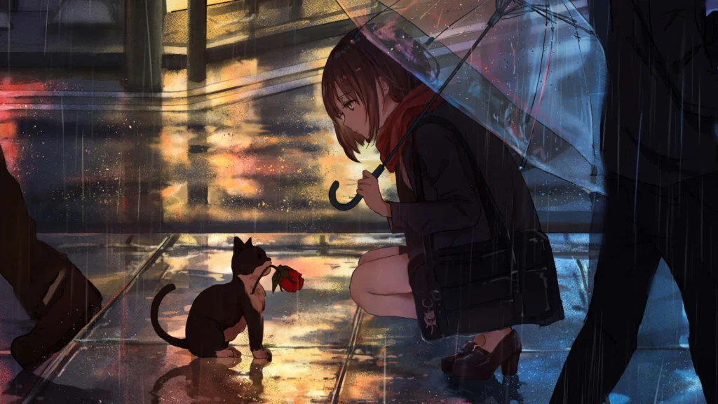 Calming Anime Nature Wallpapers That Will Make Your Screen Look Magical Peaceful Rainy Day Anime Art