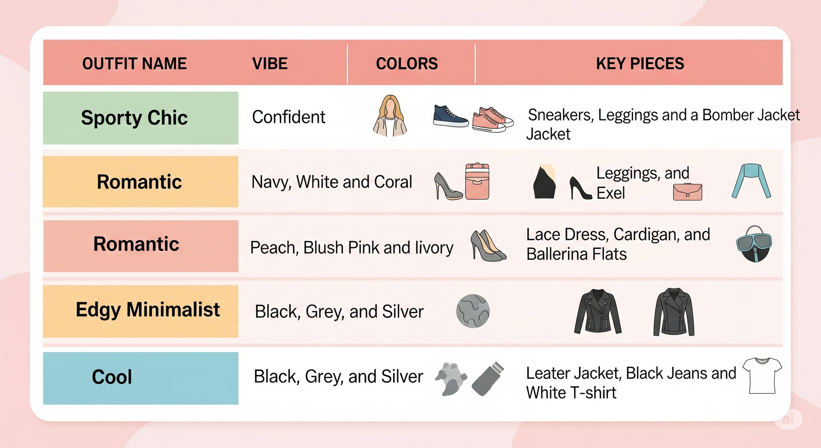 Top 30 Summer Looks You’ll Want to Try in The Sims 4 Visual style table for Sims 4 summer outfit themes
