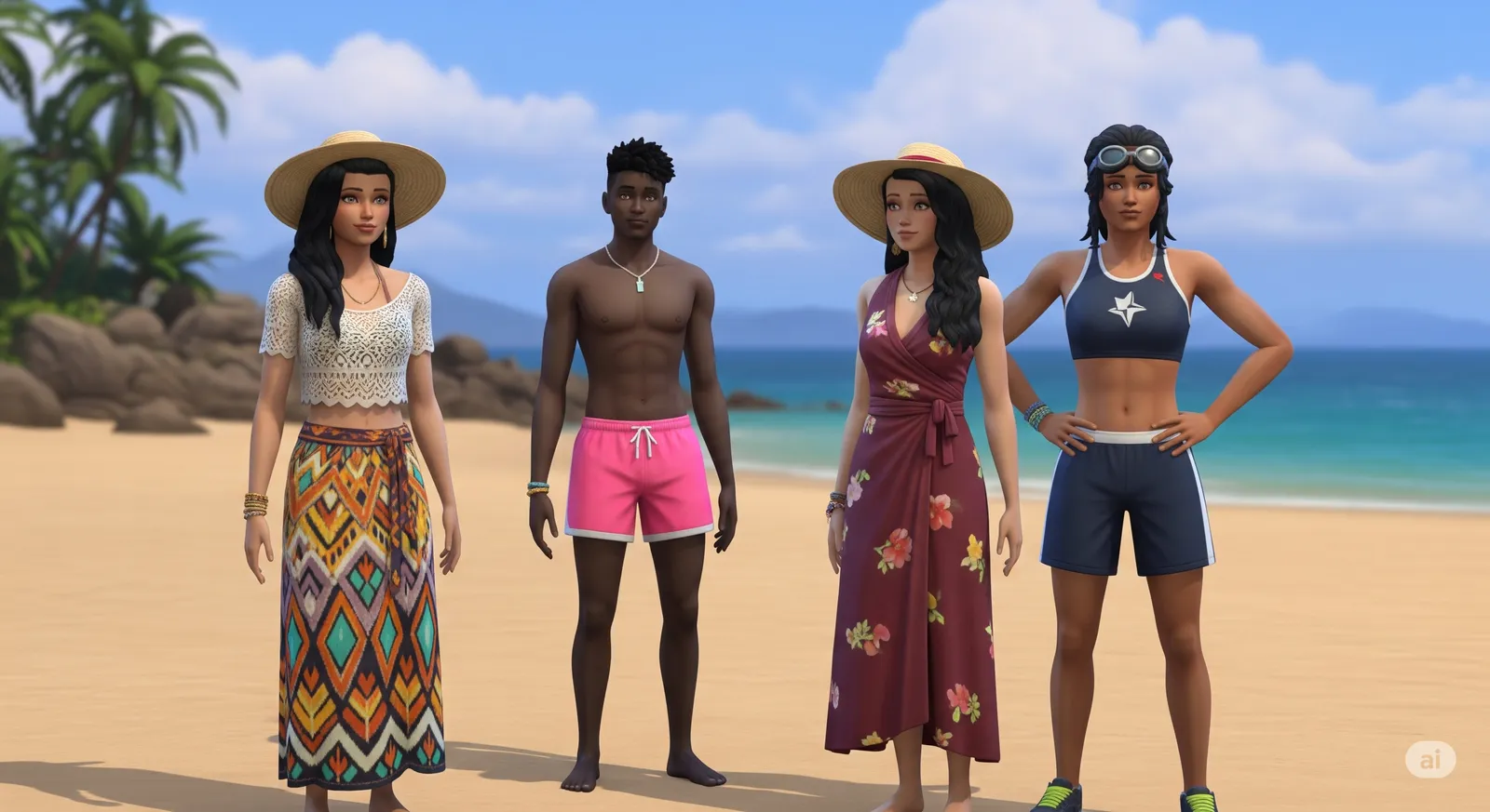 Top 19 Beach Outfits: Stylish Looks for a Perfect Vacation in The Sims 4